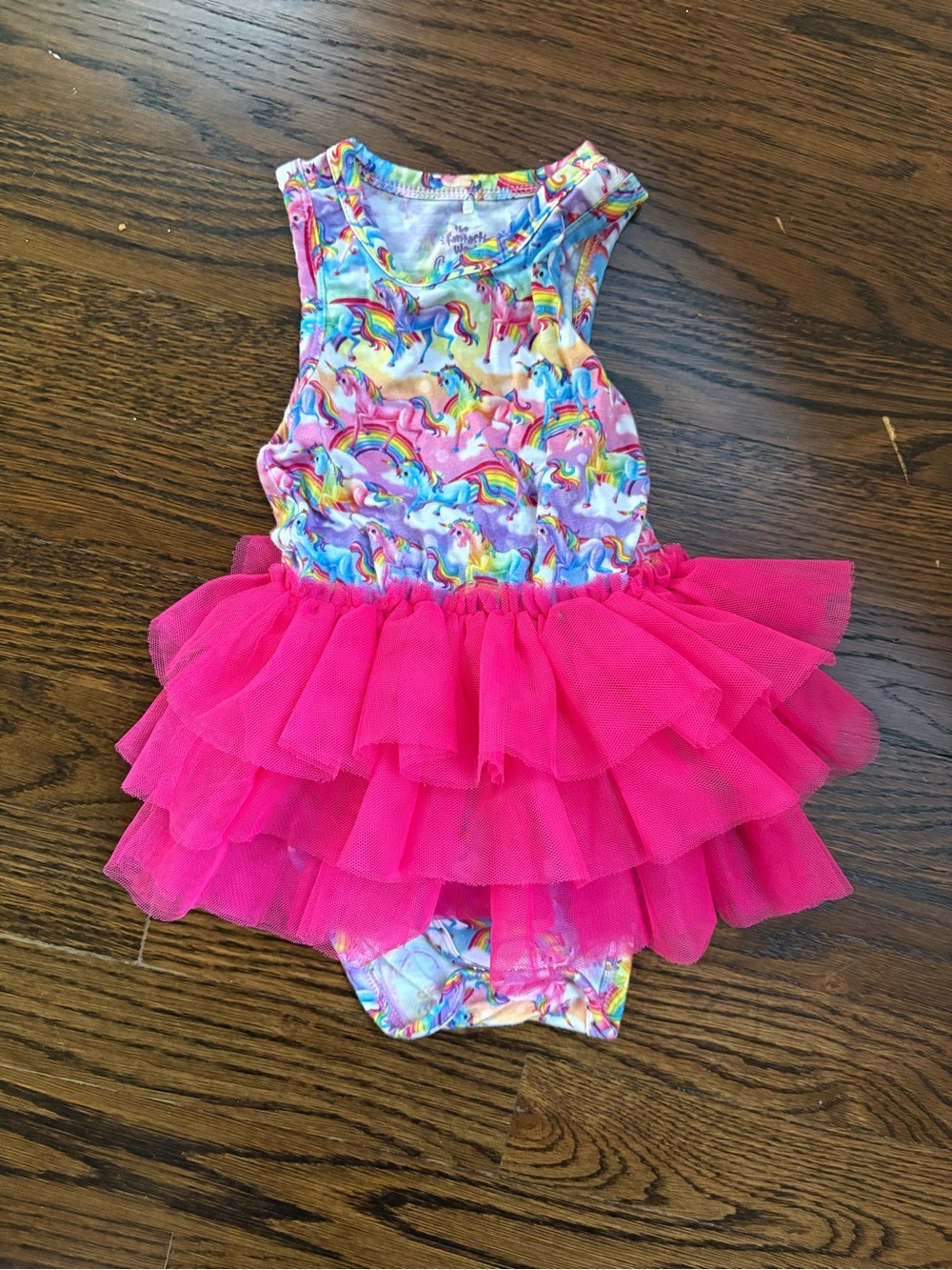 Posh peanut Lisa Frank markie Unicorn Tulle bodysuit 12-18 months